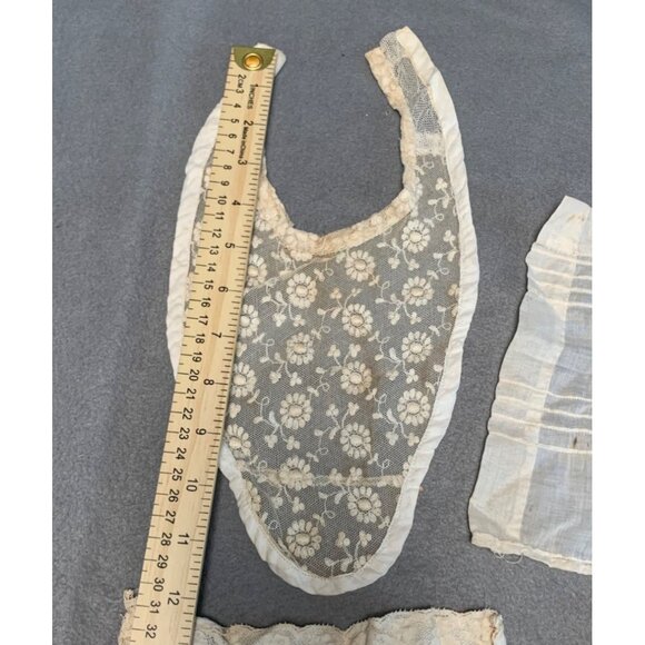 Victorian-Era Antique Lace Garments Set - Bibs Yokes & Panels - Picture 7 of 16